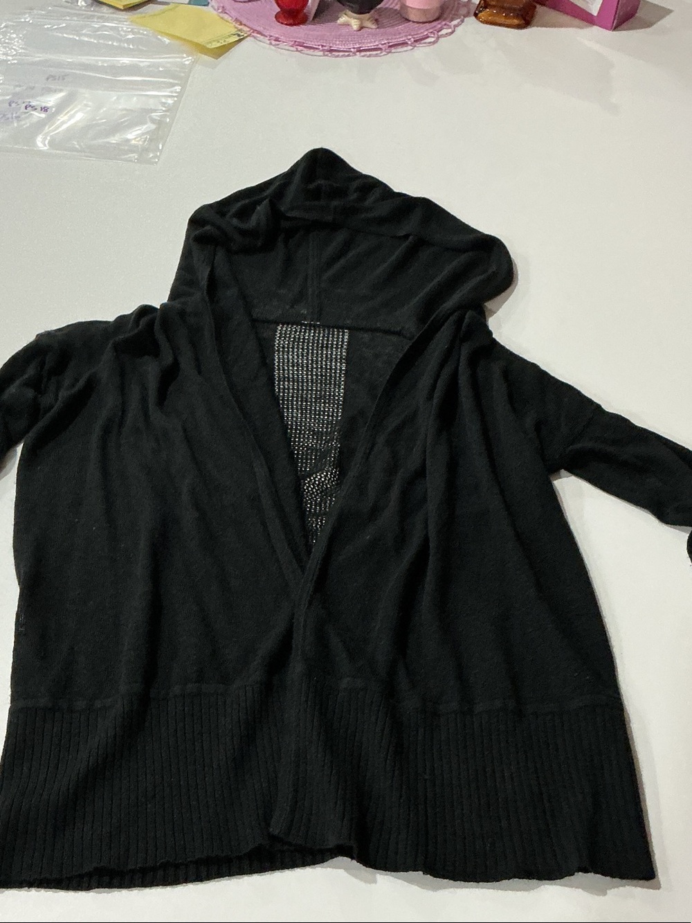 lululemon athletica Black Hooded Open-Front Cardigan
